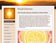 Tablet Screenshot of occultsciences.org